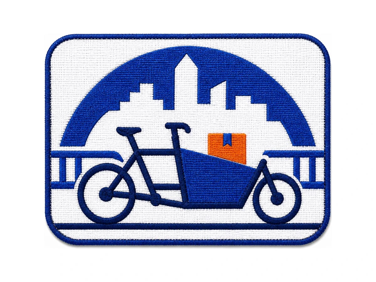 Le même logo fabriqué en tissé