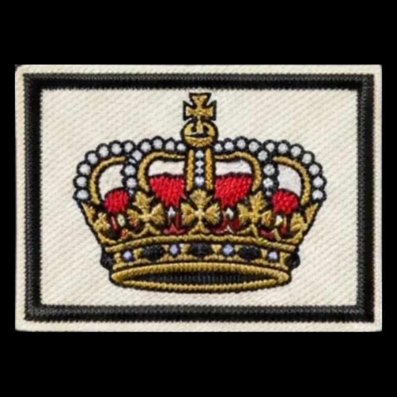 Écusson tissé label vintage rectangulaire