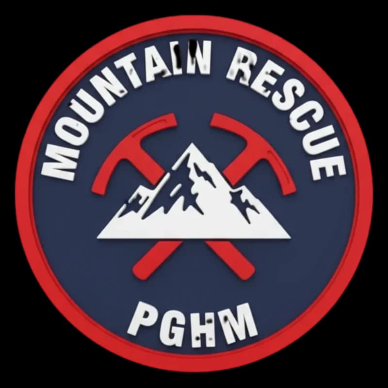 Écusson PVC 3D secours en montagne, patch outdoor