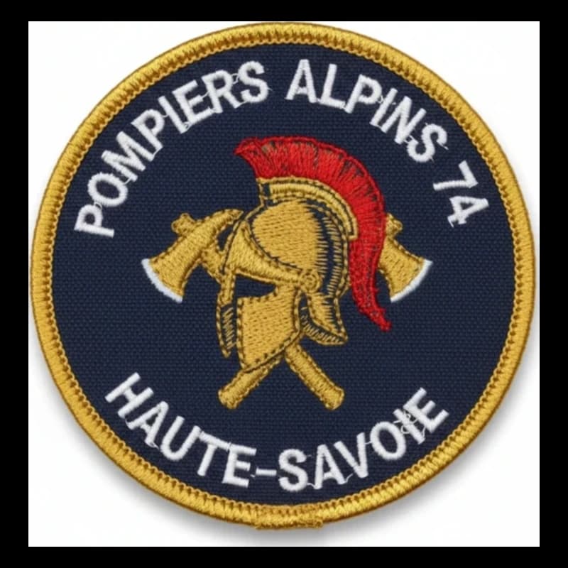 Écusson brodé de sapeurs-pompiers SDIS, insigne rond