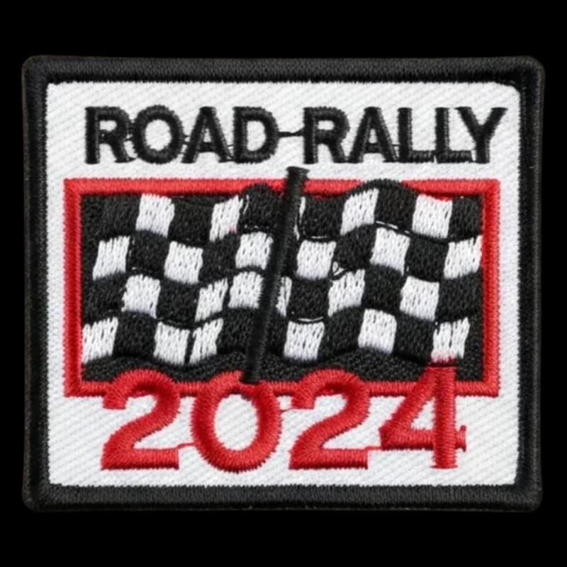 Écusson brodé carré rally moto