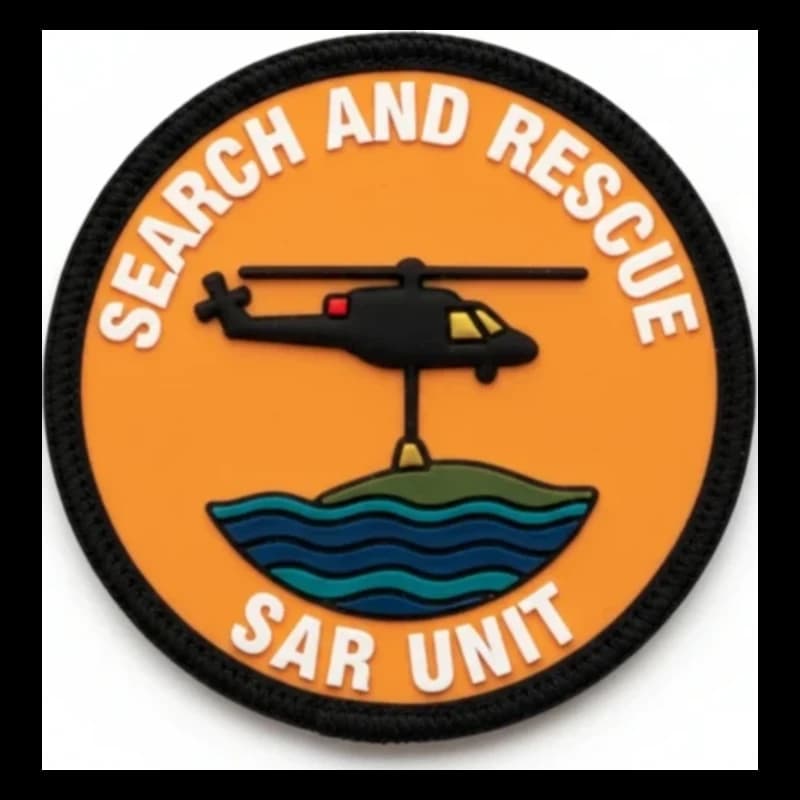 Écusson PVC 3D search and rescue, patch secours